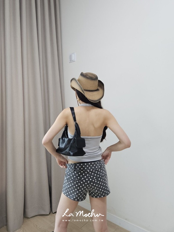 縫線設計掛脖鉚釘背心